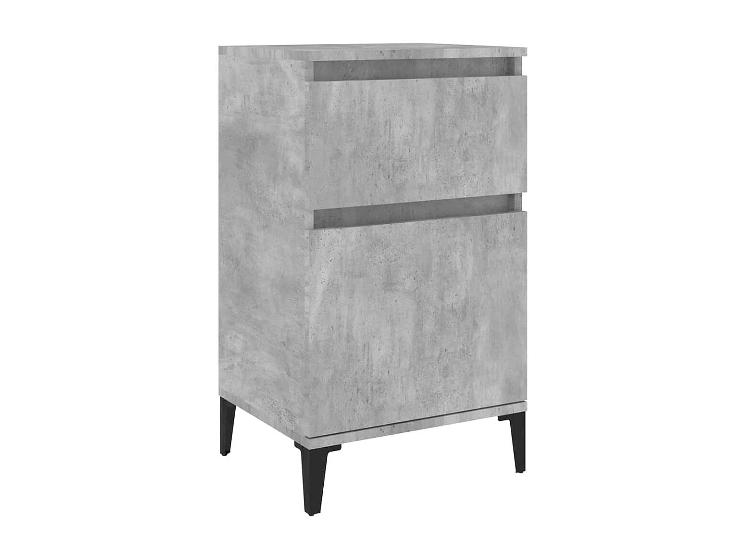 Amite Nachtkastje 40x35x70 cm bewerkt hout betongrijs