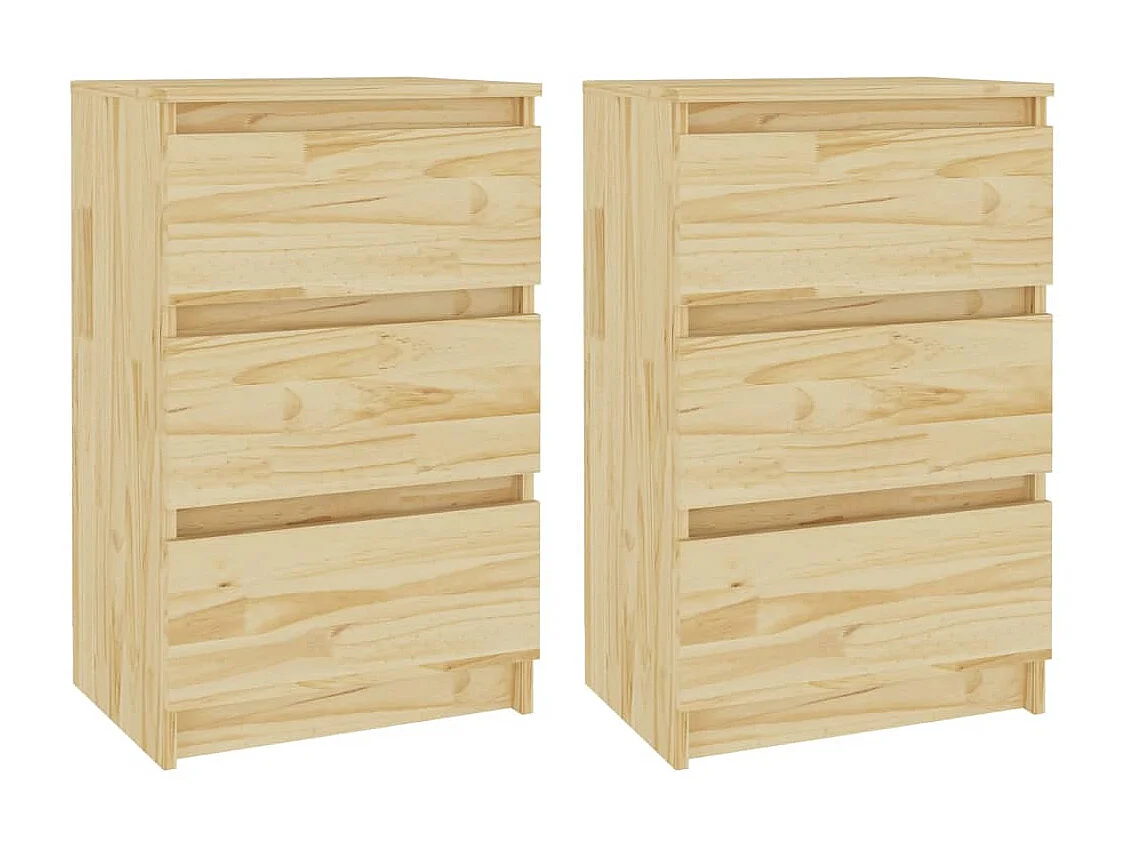 Aaron Michael Nachtkastjes 2 st 40x29,5x64 cm massief grenenhout