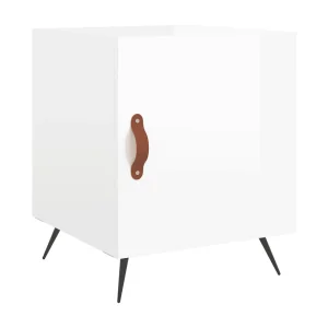 Aars Nachtkastje 40x40x50 cm bewerkt hout hoogglans wit Aars Nachtkastje 40x40x50 cm bewerkt hout hoogglans wit