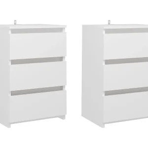 Altamonte Springs Nachtkastjes 2 st 40x35x62,5 cm bewerkt hout wit Altamonte Springs Nachtkastjes 2 st 40x35x62,5 cm bewerkt hout wit