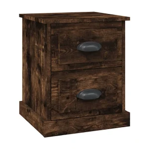 Arras Nachtkastje 39x39x47,5 cm bewerkt hout gerookt eiken Arras Nachtkastje 39x39x47,5 cm bewerkt hout gerookt eiken