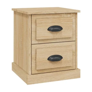 Arras Nachtkastje 39x39x47,5 cm bewerkt hout sonoma eikenkleurig Arras Nachtkastje 39x39x47,5 cm bewerkt hout sonoma eikenkleurig