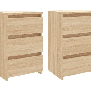 Altamonte Springs Nachtkastjes 2 st 40x35x62,5 cm bewerkt hout sonoma eikenkleur Altamonte Springs Nachtkastjes 2 st 40x35x62,5 cm bewerkt hout sonoma eikenkleur