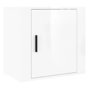 Almond Nachtkastje wandgemonteerd 50x30x47 cm hoogglans wit Almond Nachtkastje wandgemonteerd 50x30x47 cm hoogglans wit