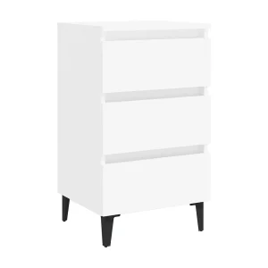 Artan Nachtkastje met metalen poten 40x35x69 cm wit Artan Nachtkastje met metalen poten 40x35x69 cm wit