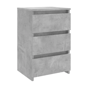 Altamonte Springs Nachtkastje 40x35x62,5 cm bewerkt hout betongrijs Altamonte Springs Nachtkastje 40x35x62,5 cm bewerkt hout betongrijs