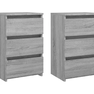 Altamonte Springs Nachtkastjes 2 st 40x35x62,5 cm bewerkt hout grijs sonoma eiken Altamonte Springs Nachtkastjes 2 st 40x35x62,5 cm bewerkt hout grijs sonoma eiken