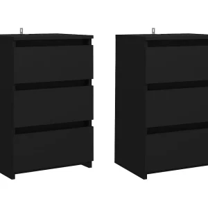 Altamonte Springs Nachtkastjes 2 st 40x35x62,5 cm bewerkt hout zwart Altamonte Springs Nachtkastjes 2 st 40x35x62,5 cm bewerkt hout zwart