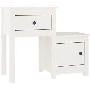 Bailey  Nachtkastje 79,5x38x65,5 cm massief grenenhout wit