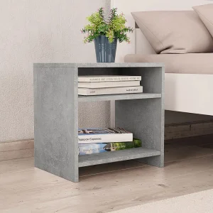 Anelies  Nachtkastjes 2 st 40x30x40 cm bewerkt hout betongrijs
