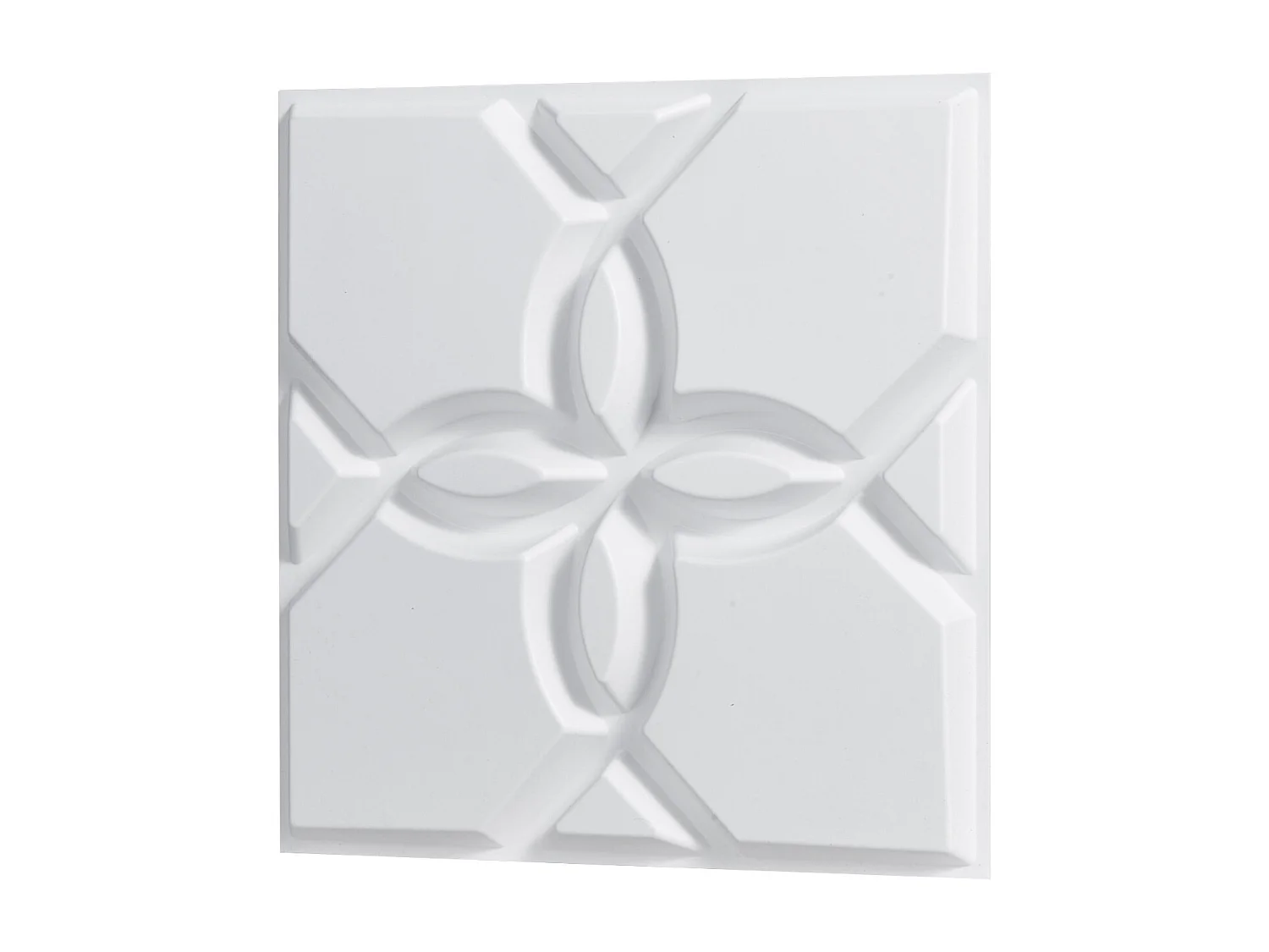 3D-Wandpanelen SucceBuy, Set van 33, 30 x 30 cm, PVC met Bloemmotief, Wit, Oppervlakte 3 m²
