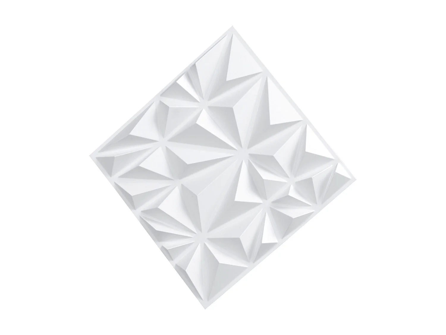 3D-Wandpanelen SucceBuy, Set van 33, 30 x 30 cm, PVC, Oppervlakte 3 m², Diamantwit