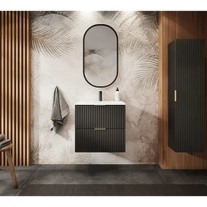 Badmeubel FLOW/MODERN 60 cm zwart