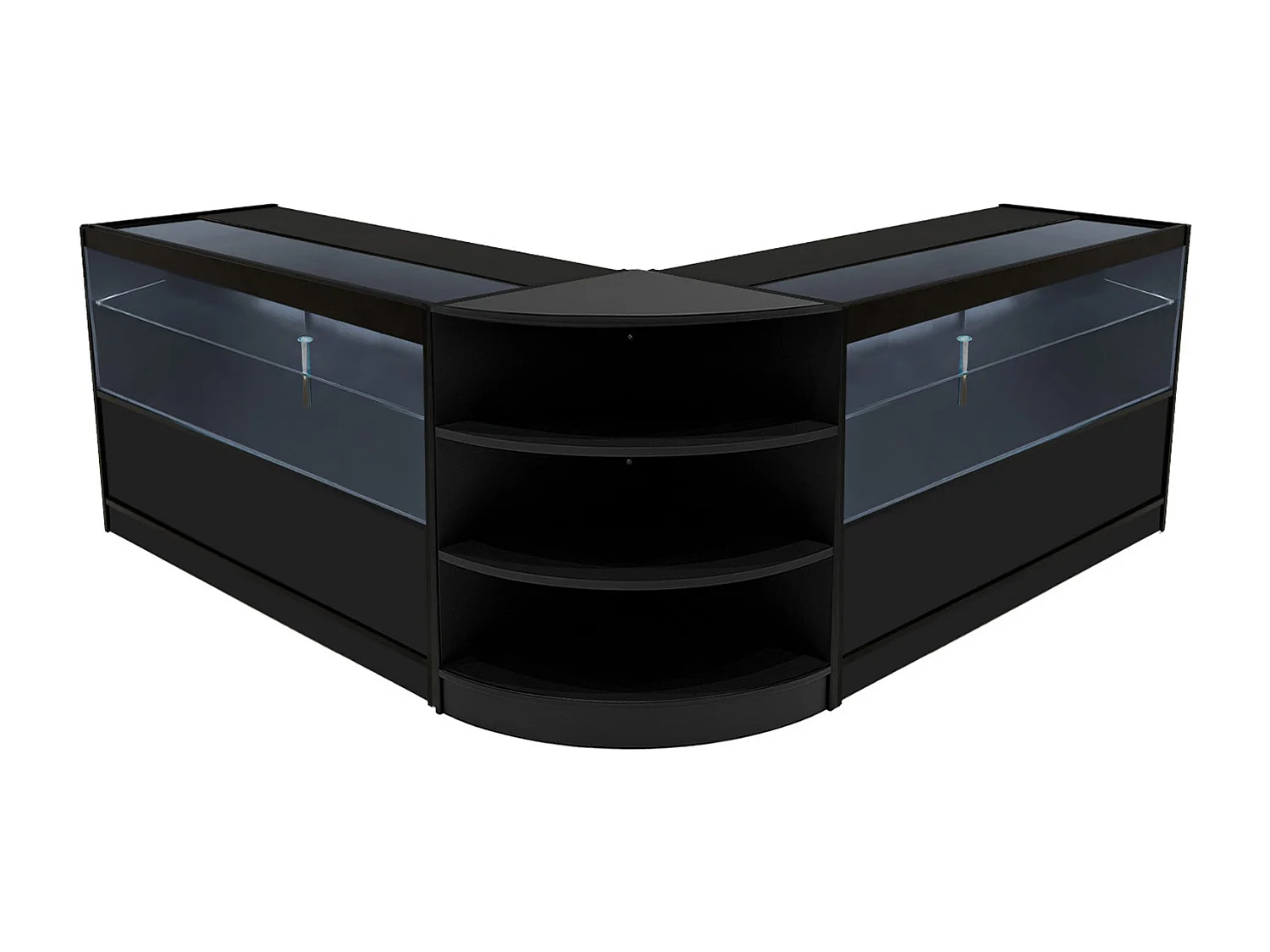 Andromeda LED Winkel Toonbank Set LM60 & 2 x C1500 - Zwart