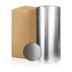 0,6x25m, 5-6mm thermische isolatie, dubbellaags gealuminiseerde bubbelfolie, duurzame warmtereflector voor dak, auto en raam 0,6x25m, 5-6mm thermische isolatie, dubbellaags gealuminiseerde bubbelfolie, duurzame warmtereflector voor dak, auto en raam