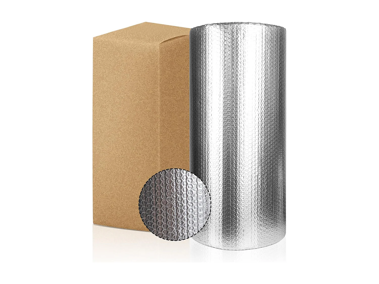 0,6x25m, 5-6mm thermische isolatie, dubbellaags gealuminiseerde bubbelfolie, duurzame warmtereflector voor dak, auto en raam