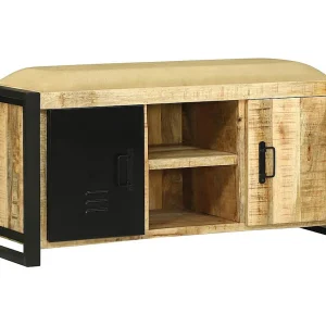 Bank Kast Bruin 100 x 35 x 50 cm Massief mangohout Bank Kast Bruin 100 x 35 x 50 cm Massief mangohout