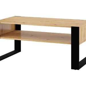 110 cm Nouka Hout en Zwart Salontafel 110 cm Nouka Hout en Zwart Salontafel