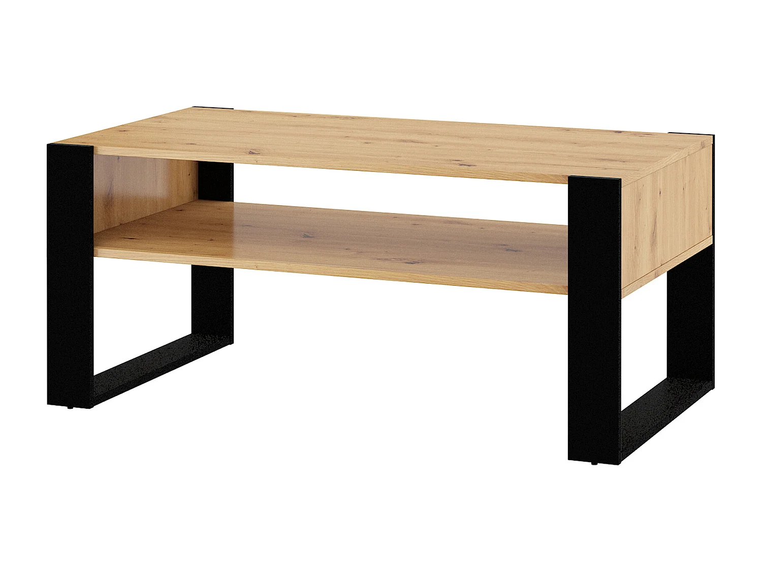 110 cm Nouka Hout en Zwart Salontafel