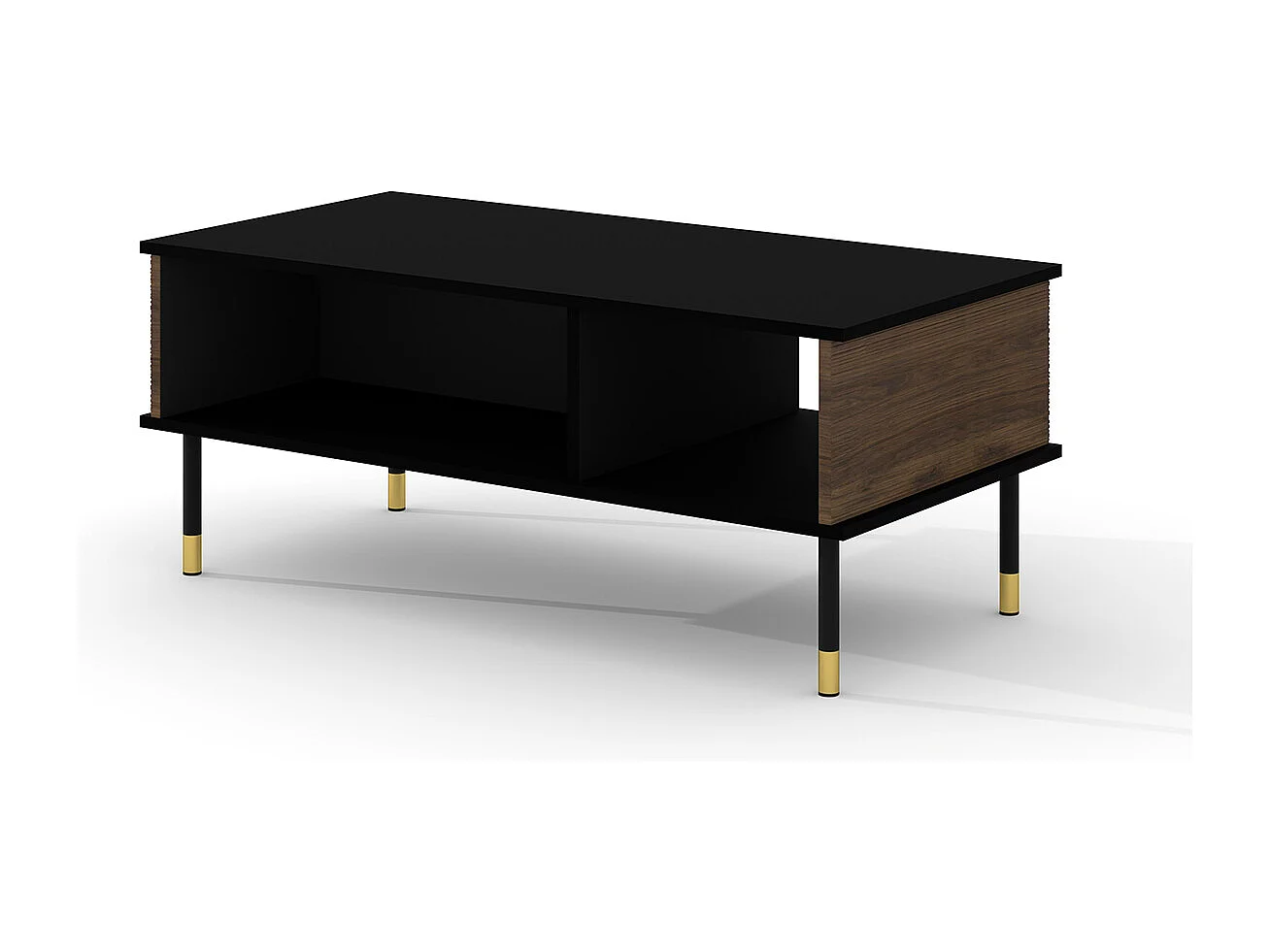 110 cm Rani Houten en Zwarte Salontafel