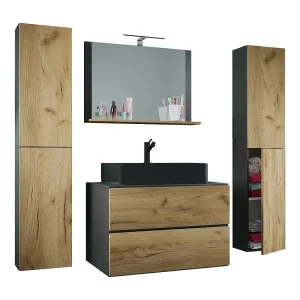 5 stks. wastafel bad 80 cmLendas XL 5 stks. wastafel bad 80 cmLendas XL