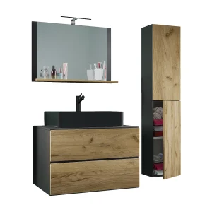 4 stuks wastafel badkamer meubels Lendas 80 cm L 4 stuks wastafel badkamer meubels Lendas 80 cm L