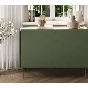 2 deurs commode met metalen voet 120×85 cm 2 deurs commode met metalen voet 120×85 cm