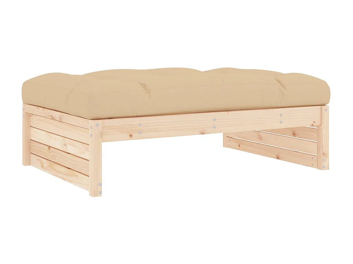 Anne-Camille Tuinvoetenbank 120x80 cm massief grenenhout