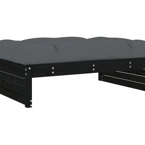 Anne-Camille Tuinvoetenbank 120×80 cm massief grenenhout zwart Anne-Camille Tuinvoetenbank 120×80 cm massief grenenhout zwart