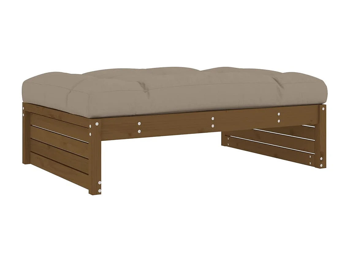 Anne-Camille Tuinvoetenbank 120x80 cm massief grenenhout honingbruin