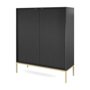 2-deurs buffet met gouden metalen bladen 104×125 cm 2-deurs buffet met gouden metalen bladen 104×125 cm