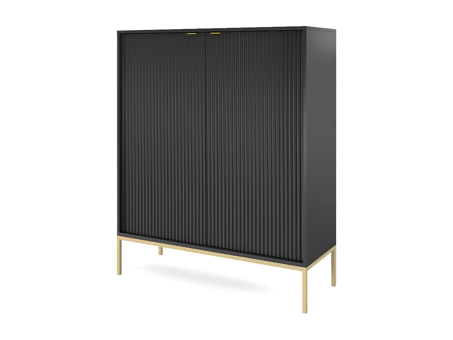 2-deurs buffet met gouden metalen bladen 104x125 cm