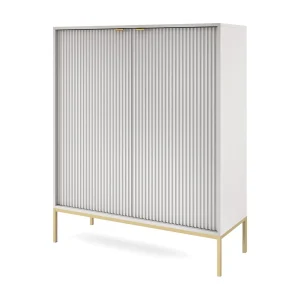 2-deurs buffet met gouden metalen bladen 104×125 cm 2-deurs buffet met gouden metalen bladen 104×125 cm