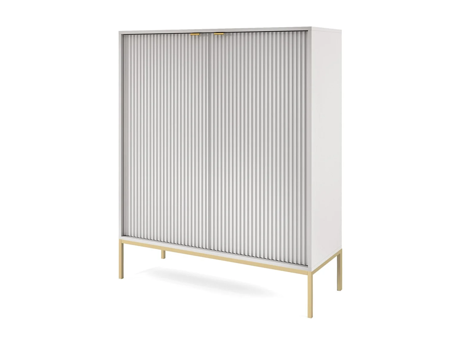 2-deurs buffet met gouden metalen bladen 104x125 cm
