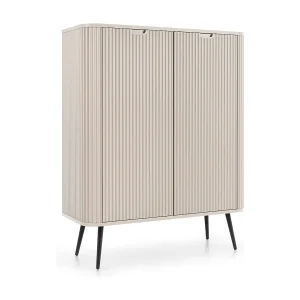 2-deurs buffet met zwart metalen plaat 129×103 cm 2-deurs buffet met zwart metalen plaat 129×103 cm