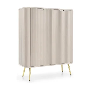 2-deurs buffet met gouden metalen voet 129×103 cm 2-deurs buffet met gouden metalen voet 129×103 cm