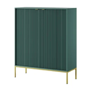 2-deurs buffet met gouden metalen bladen 104×125 cm 2-deurs buffet met gouden metalen bladen 104×125 cm