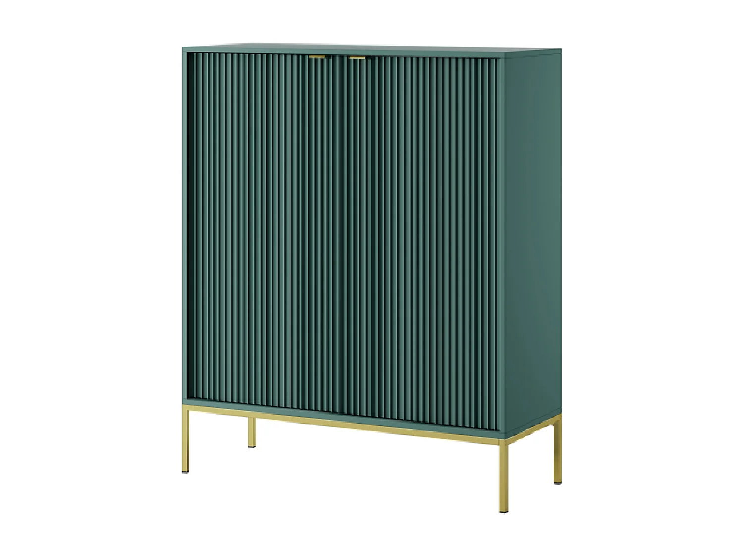 2-deurs buffet met gouden metalen bladen 104x125 cm