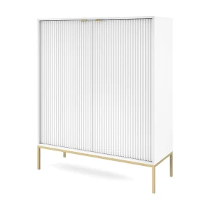 2-deurs buffet met gouden metalen bladen 104×125 cm 2-deurs buffet met gouden metalen bladen 104×125 cm