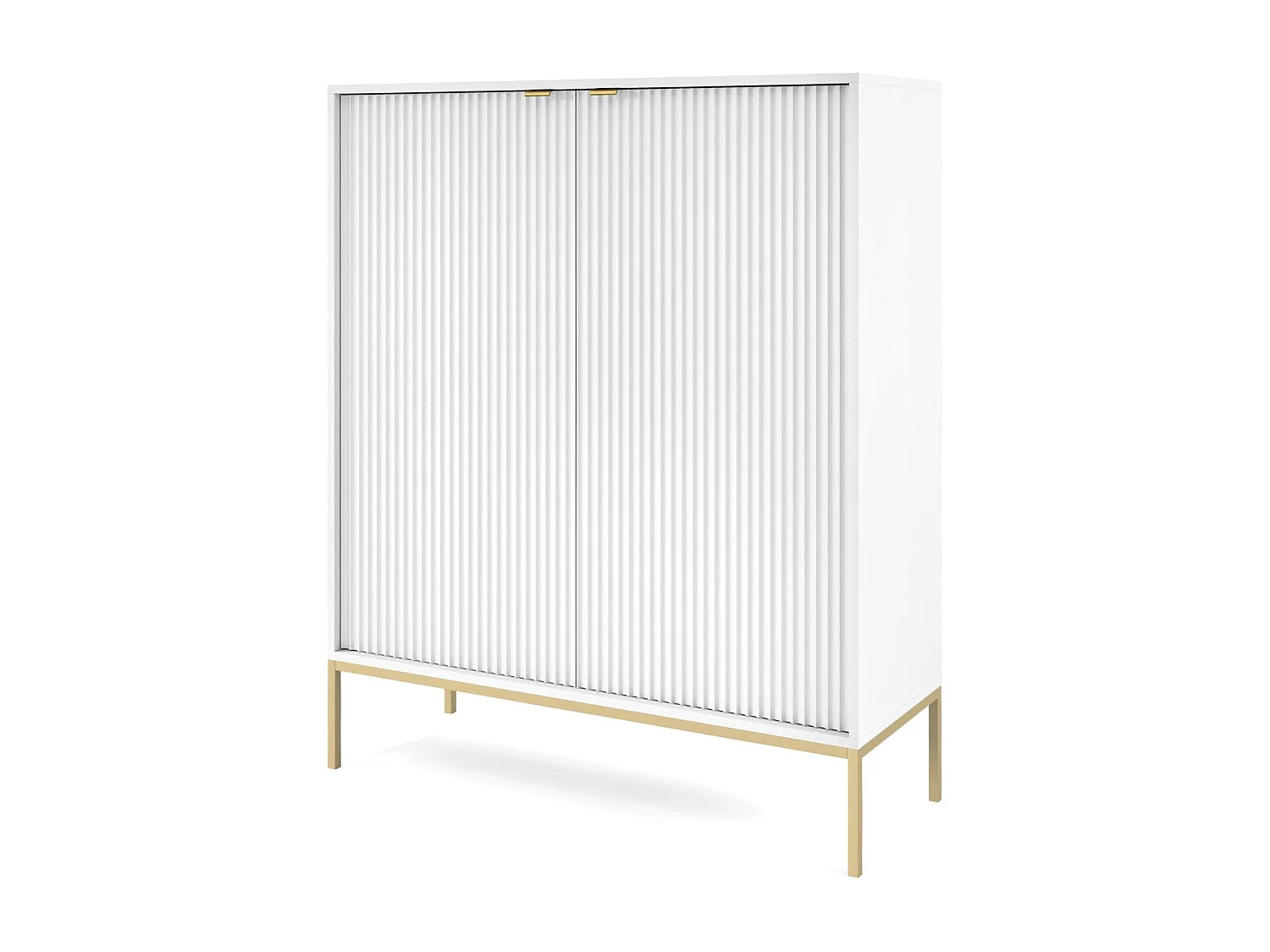 2-deurs buffet met gouden metalen bladen 104x125 cm