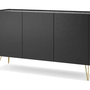 3-deurs buffet met marmerlook plateau 144×83 cm 3-deurs buffet met marmerlook plateau 144×83 cm
