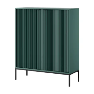 2-deurs buffet met zwarte metalen bladen 104×125 cm 2-deurs buffet met zwarte metalen bladen 104×125 cm