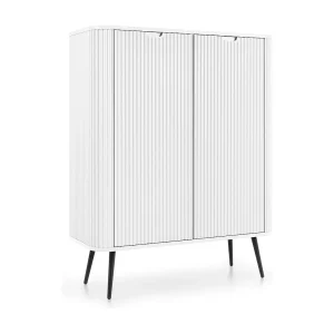 2-deurs buffet met zwart metalen plaat 129×103 cm 2-deurs buffet met zwart metalen plaat 129×103 cm