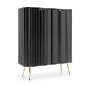 2-deurs buffet met gouden metalen voet 129×103 cm 2-deurs buffet met gouden metalen voet 129×103 cm