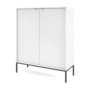 2-deurs buffet met zwarte metalen bladen 104×125 cm 2-deurs buffet met zwarte metalen bladen 104×125 cm