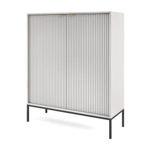 2-deurs buffet met zwarte metalen bladen 104×125 cm 2-deurs buffet met zwarte metalen bladen 104×125 cm