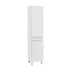 Badkamermeubel Hoge kolom 35 cm 2 deuren Wit glanzend Sol Wit