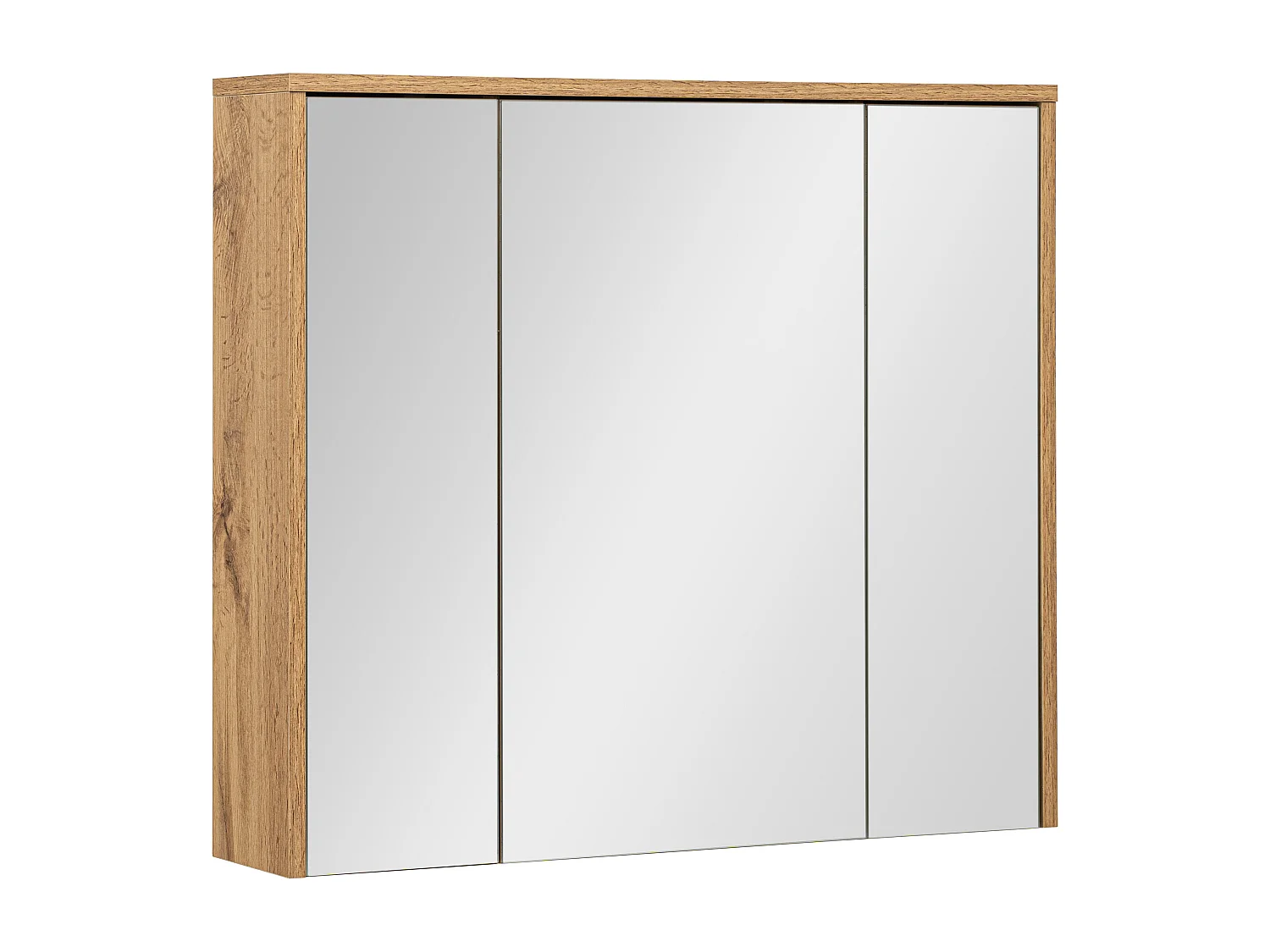 Badkamerkast met spiegel 80 cm 3 deuren Eikenhout Wotan Vivien