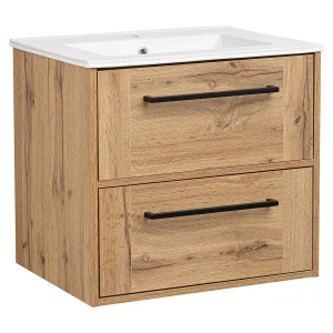 Badkamerset 60 cm Kast met wastafel Eikenhout Wotan Vivien