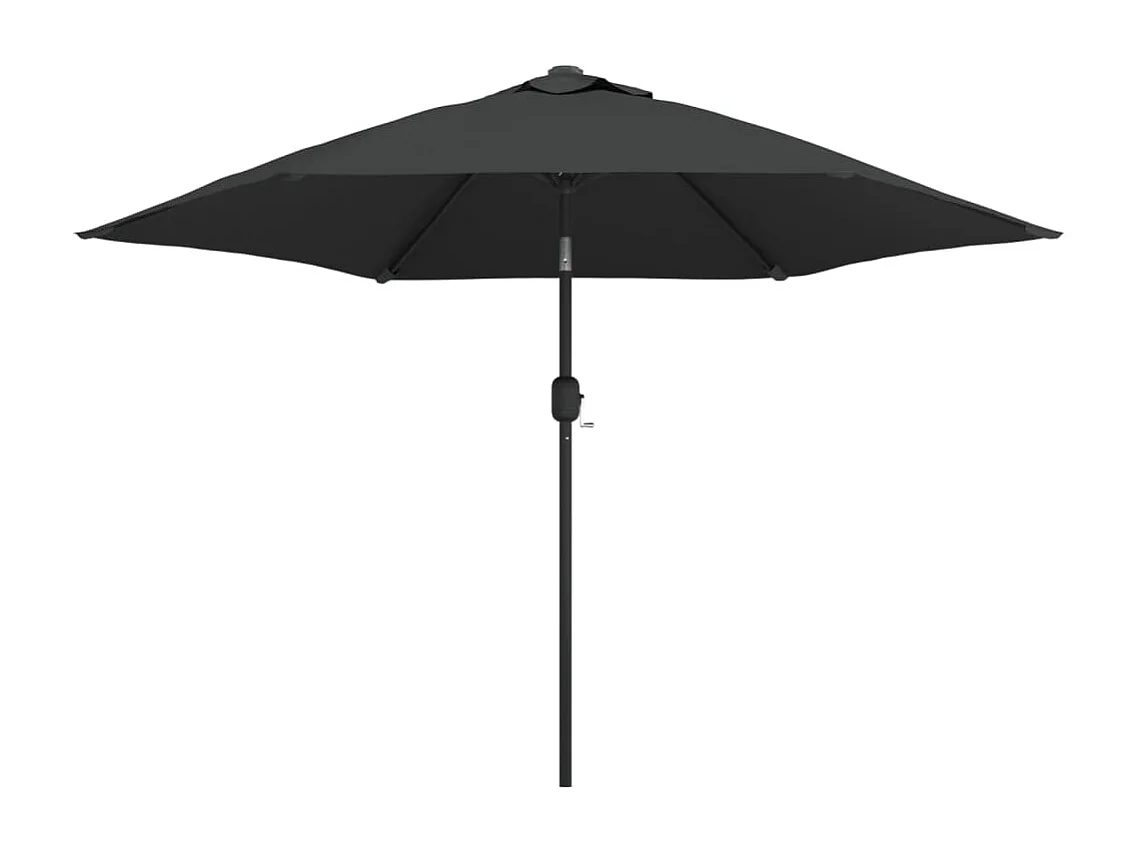 Arabella Parasol met LED-verlichting en stalen paal 300 cm antraciet
